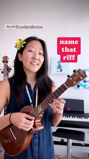 7.8K views · 216 reactions | know this riff? teaching this song today in our Patreon monthly Live Lesson  hint: it’s from the 90s #100daysuke2024 #ukulele #riffoftheday | Cynthia Lin | Facebook
