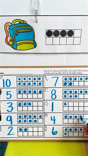 Kindergarten • Math on Instagram: "Back to School Math Around the Room! (Ten Frame & Double Ten Frame Versions) For the 🔗 comment: MATH #kindergarten #maths #firstgrade #kindergartenteacher #mathcenters"
