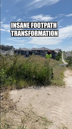 Reclaiming this footpath in 30 seconds 😵#freemowfridays #timthelawnmowerman #satisfying