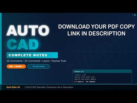 AutoCAD Notes PDF | Every Command You Need — Beginners to Professionals