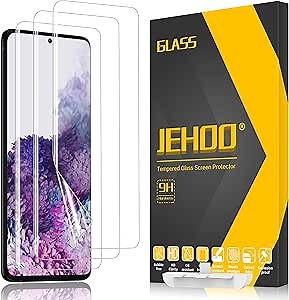 [3 Pack] Galaxy S20 Plus Screen Protector [Not Glass], Flexible TPU Film, Fingerprint Unlock, Scratch Resistant, Easy Installation, Case Friendly, Bubble Free