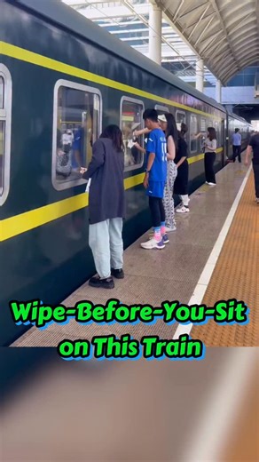 A Chinese translator on Instagram: "Wipe-Before-You-Sit on This Train #chineseculture #chinatravel #train #lake #mountains #tibet #china"