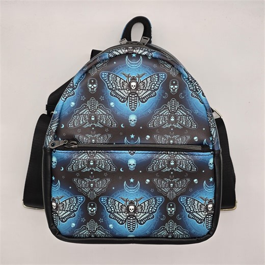 Gothic Moth Backpack, Death's Head Hawkmoth Print, Vegan Small Rucksack - Handmade in USA - Etsy