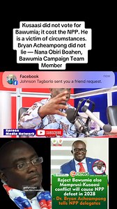 Kusaasi did not vote for Dr. Mahamudu Bawumia; it cost the NPP. He is a victim of circumstances. Bryan Acheampong did not lie — Nana Obiri Boahen, Bawumia Campaign Team Member | Owusu Afriyie Nyarko