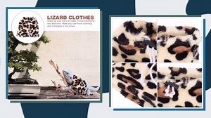 MARMERDO Lizard Clothes Sweater Jacket Outdoor Clothing Flannel Jacket Bearded Dragon Hoodie Thermal Hoodie Reptile Hoodies Lizard Clothing Clothes for Holiday Creative Lizard Costume Liza