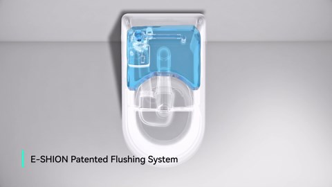 R&T C2 Smart Toilet with Tank, One-Piece Bidet Toilet, Blackout Flush, Auto Open & Flush, Foot Sensor, Remote Control, Heated Seat, Warm Water, Air Dryer, Night Light & Deodorizer