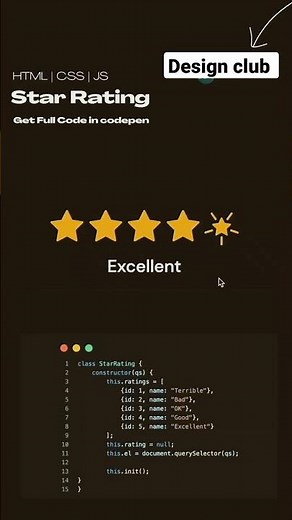 star rating ⭐ html | Css | Js | source code