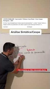 Exercises in syntactic analysis #Portuguese #grammar #syntax #syntacticanalysis #CESP
