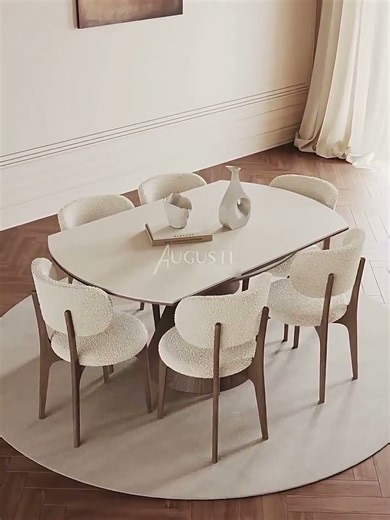 🔄📐【#方円両用】形を変え、理想を叶える。【#純白岩板】伸長式ダイニングテーブル【#2025新作】