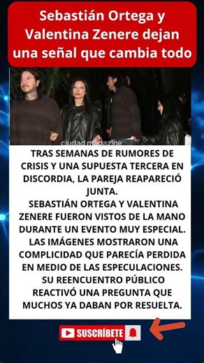 Sebastián Ortega y Valentina Zenere dejan una señal que cambia todo