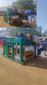 big capacity driving type movable egg laying automatic hydraulic cement interlocking pavement stone blocks making machine with 24 bricks a mould | 高猛