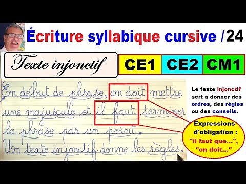 Cours français : Écrire un texte injonctif en ce1, ce2 et cm1 # 24