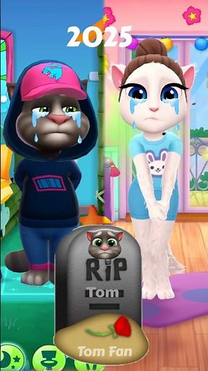 Why Tom & Angela Crying? 😭 My Talking Tom #shorts #tom #animation #cartoon #mytalkingtom2 #trend