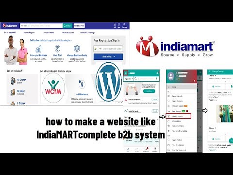 How to Make a IndiaMART model website with wordpress|B2b website IndiaMART CMS