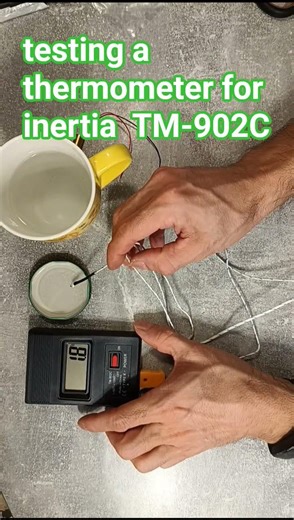 Testing a thermometer with a type K thermocouple #k-type #pc #tm902c