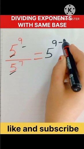 Laws of exponent/dividing exponents #exponents #algebra