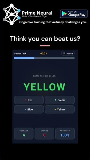 Prime Neural - Stroop Task Challenge!