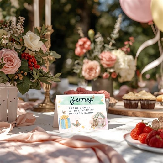 Editable Food Tent Cards (canva Template) – Buffet Labels, Place Card (dollhouse Theme) - Etsy