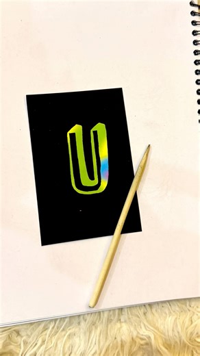 ✨Magic Drawing of Letter U| Art Transformation ✨#Shorts #youtubeshorts #viralshorts #shortvideo #yt