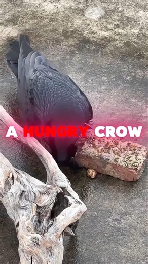This Hungry Crow Found a Genius Way to Open a Walnut🐦‍⬛🐦‍⬛