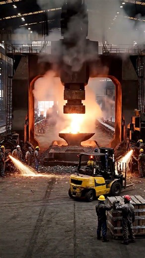 Engineering Art: Shaping Solid Steel like Butter 🧈⚙️ #engineeringmarvel #manufacturing #factory