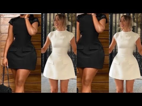 How To Cut And Sew Trendy A Line Short Dress With Wet Pocket And Inseam Finishing (detailed)