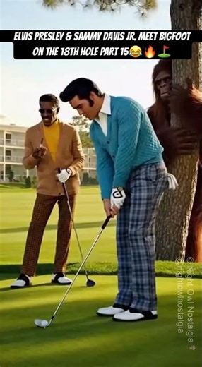 Elvis Presley & Sammy Davis Jr. Meet Bigfoot on the 18th Hole 😂🔥 #shorts #viral #elvispresley