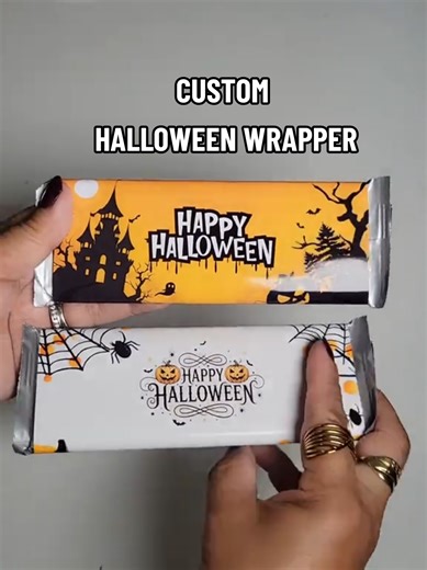 I designed my own Halloween custom candy bar wrapper for a Hershey bar! 🎃👻 Perfect for party favors, trick-or-treats, or spooky gifts. DIY it with Canva and print at home! 🍫🧡 #CraftyHalloween #HalloweenDIY #CandyWrapper #HersheyBar #CreativeFabrica