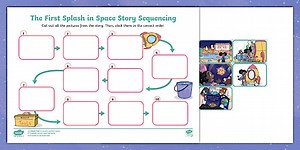 The First Splash in Space: Story Sequencing Activity