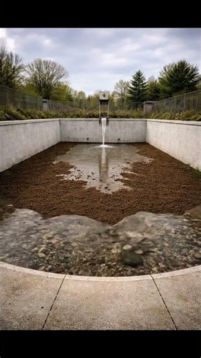This Abandoned Pool Became a Sunken Water Garden