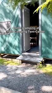 GOOD NEWS! Fort Camping tent cabins open on April 17th!! 😍 Imagine this: AC/heater, a mini-fridge, your own BBQ, indoor and outdoor dining, and comfy bunk beds for up to 5. Just bring your bedding and cooking supplies, and your perfect camping getaway awaits! 🥳 🌲 Book your tent cabin starting today! 🌲 | Fort Camping in Brae Island Regional Park
