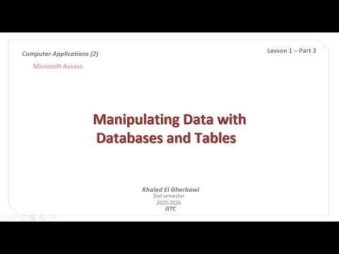 MS Access - Lesson01 - Part02