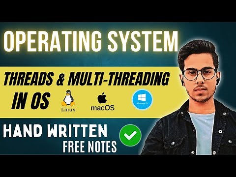 Threads in Operating System | Types of Threads | Easy explanation | Handwritten Notes