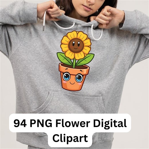 Floral Digital Stickers - 94 Flowers SVG PNG, Scrapbook, Craft High-resolution 4000x4000 - Etsy