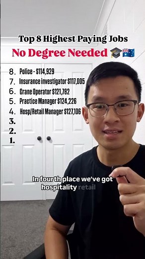 Top 8 Highest Paying Jobs with NO degree #highpayingjobs #university #hecs#tradies #personalfinance