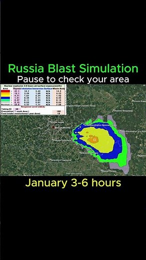 Moscow, 24 hours after nuclear explosion #radiation #nuclearweapons #nuclearbombs #dose #explosion