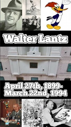 The Cremation Niche of animator and cartoonist Walter Lantz.