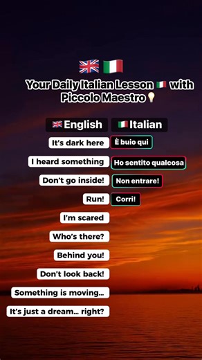 Your Daily Italian Lesson 🇮🇹 with Piccolo Maestro💡 #LearnItalian #PiccoloMaestro #ItalianLanguage #ItalianLessons #ItalianForBeginners #ItalianMadeEasy #LearnWithMe #StudyItalian #DailyItalian #SpeakItalian #PiccoloMaestroItaliano #ItalianVibes #LanguageLearning #ItalianWords #LearnLanguages #ItalyLovers #ItalianCulture #ReelItalian #ItalianReels #ItalianLearningJourney #fblifestyle | Piccolo Maestro