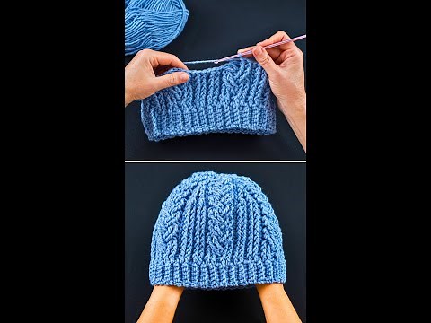 Simple crochet cable hat beginner friendly tutorial! Miarti🧶