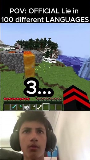 POV: Official Lie In 100 Different Languages #minecraft #memes #minecraftmemes #shorts #funny