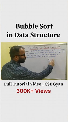 Learn Bubble Sort in Data Structure step by step 🔁✨