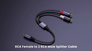 MOSWAG RCA Splitter, 1 Female to 2 Male, RCA Y Splitter Audio Video Cable Splitter Adapter for Amplifiers, Gaming Consoles, CD Player, Subwoofer, Home Theater, HDTV