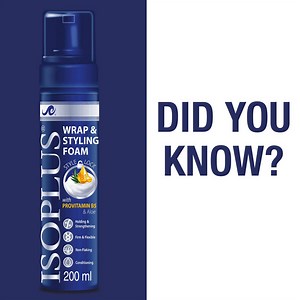 85 reactions · 14 comments | Did you know? The Isoplus Wrap & Styling Foam is infused with provitamin B5 (Panthenol) & Aloe gel which helps to moisturize & strengthen the hair as it sets and holds your style in place. #Isoplus #WrapItUp | ISOPLUS | Facebook
