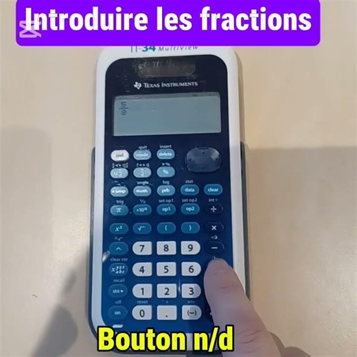 Fractions et TI-34 Multiview