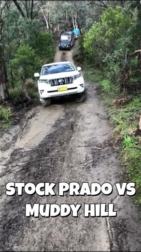 Stock Toyota Prado vs Slippery Mud Hill #offroading #4x4 #shorts