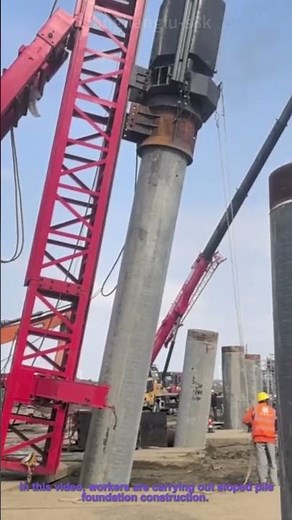 Sloped Pile Foundation Construction - Inclined Pile Driving for Stable Building Bases