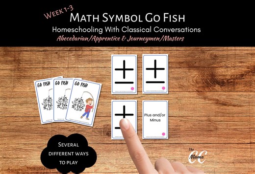 Classical Conversations Game Math Symbol Go Fish Wk 1-3 for Abecedarian & Journeymen Pair With CC Notation Flashcards - Etsy