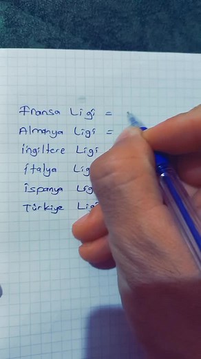 Writing Practice with a Blue Pen on Graph Paper