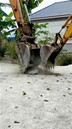 Excavator Accident Destroys My Rice Drying Yard!#funny #shorts