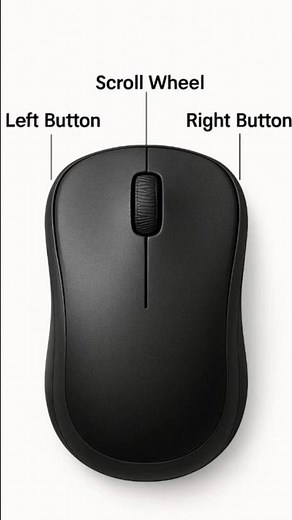 Computer Mouse Parts Explained | Left, Right & Scroll Wheel #computer #shorts